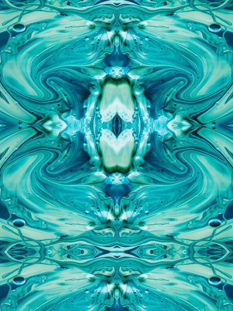 Symmetrical design in blue-turquoise 5.0 by Psilographics