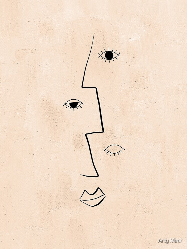 One Line Art Print, Line Art, Minimal Art, Face Line Art Print, Minimal print, Continuous Line, Sketch Art, One line art poster by Arty Mimi