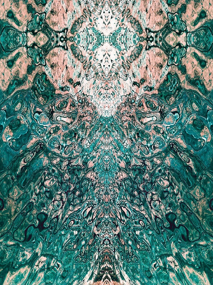 Water motif, reflection in green by Psilographics
