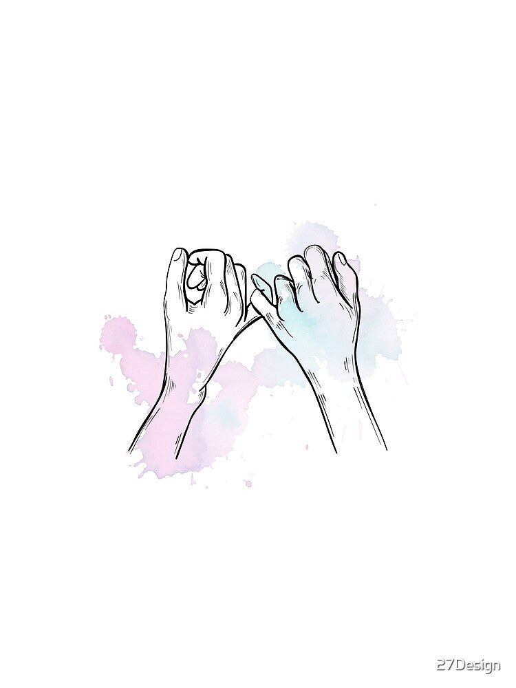 Pinky Promise T-Shirt - Cute Hand-Drawn Design by 27Design