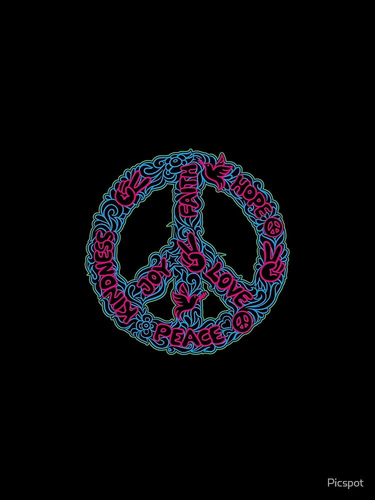 LOVE PEACE DONUT DESIGN by Picspot