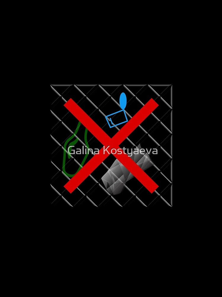 No need to litter. Emblem for clothes and T-shirts. by Galina Kostyaeva