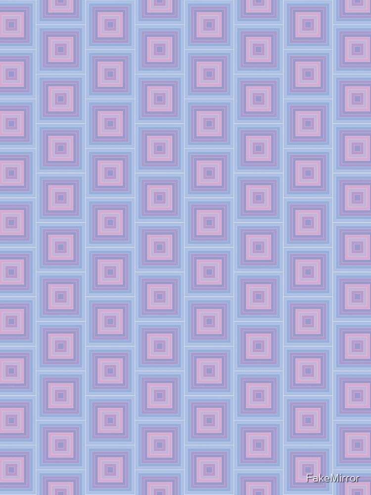 Geometric pattern squares - blue violet by FakeMirror