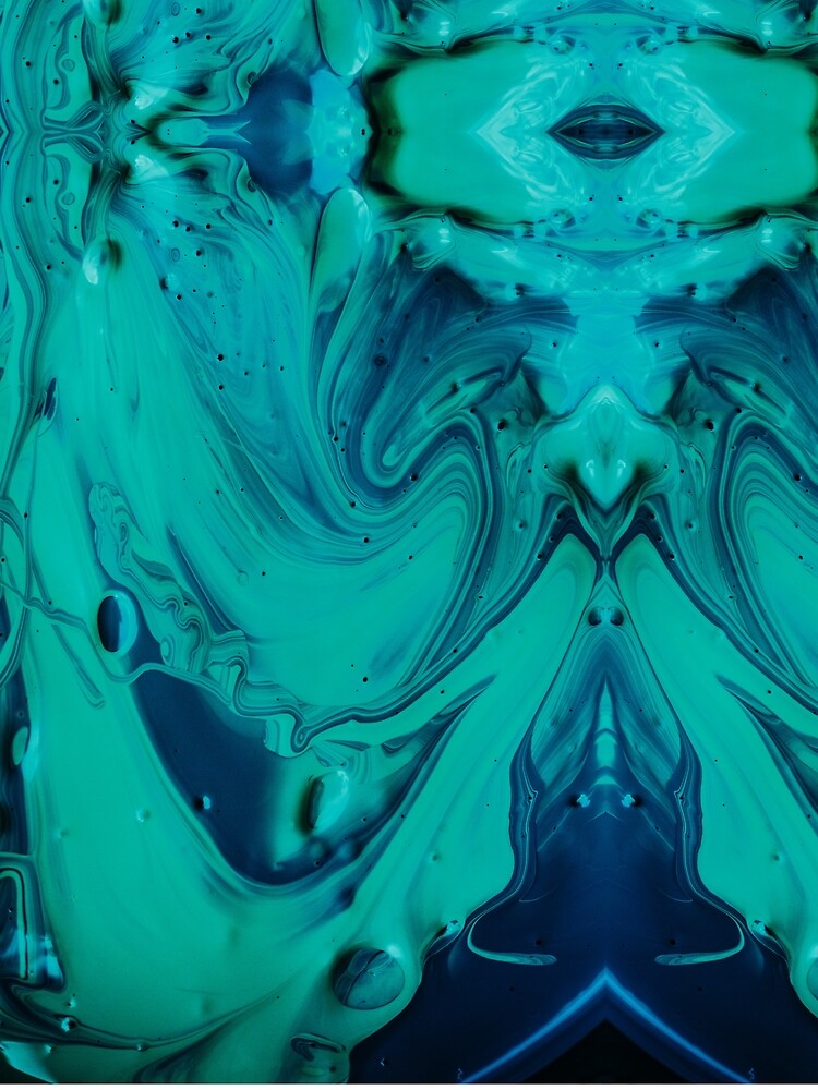Symmetry in turquoise blue II by Psilographics