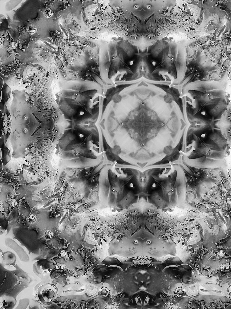Symmetrical design in black and white # 2 by Psilographics