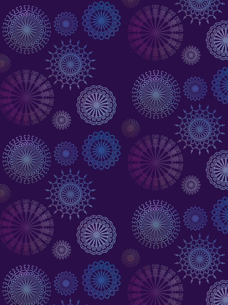 Mandala Motifs in Cool Colors by JaygiesDesign