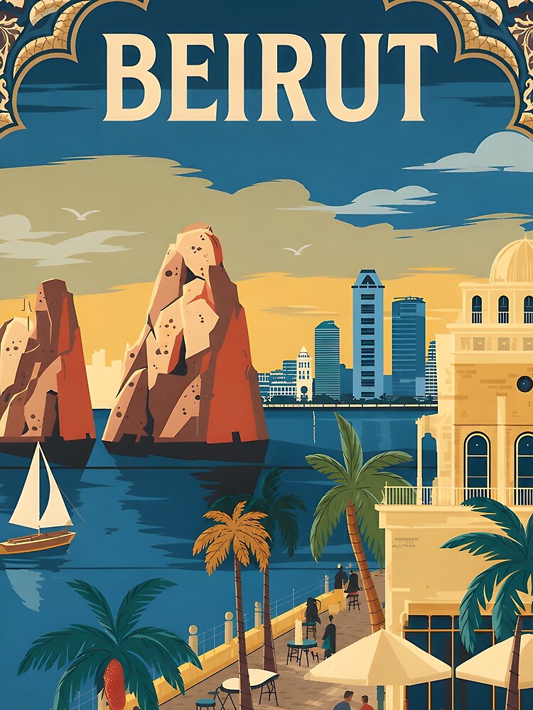 Vintage Travel Beirut Poster by RyanEmanuele