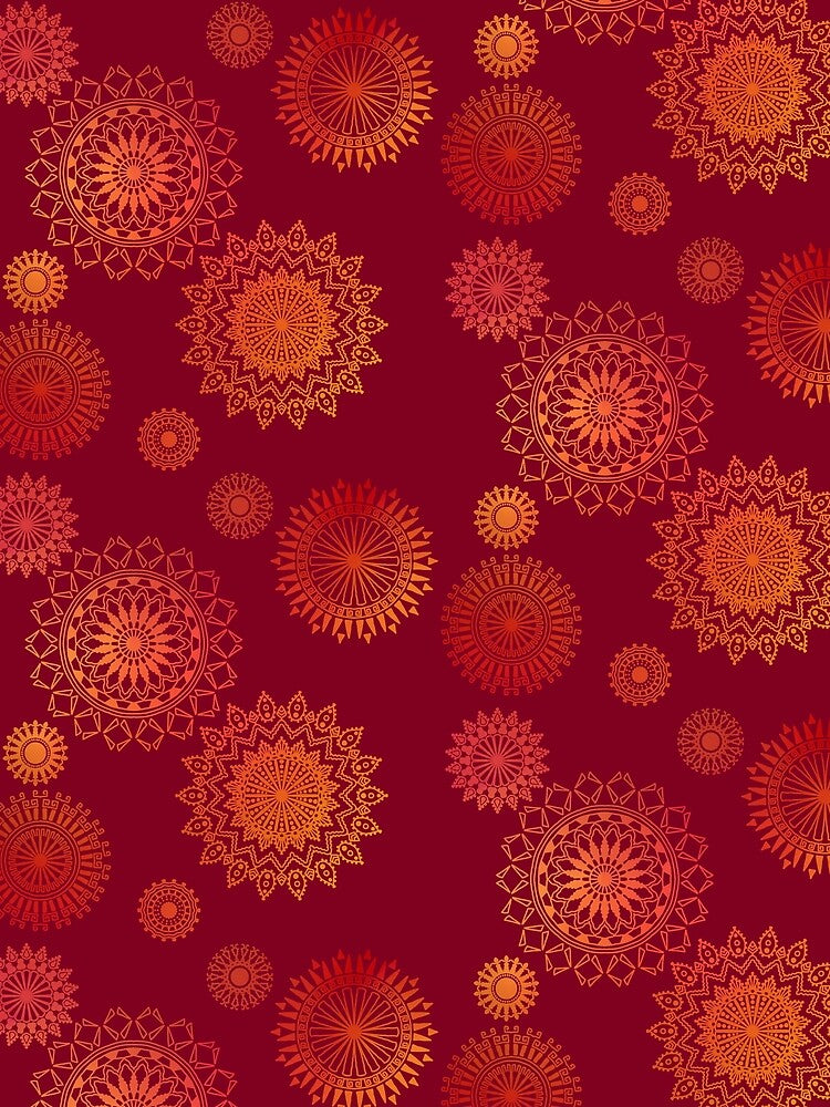 Mandala Motifs in Warm Colors by JaygiesDesign