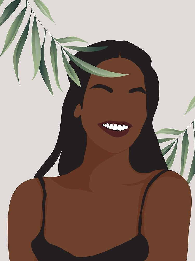 Beauty Black Giral Minimal Faceless Vector by SithCreation
