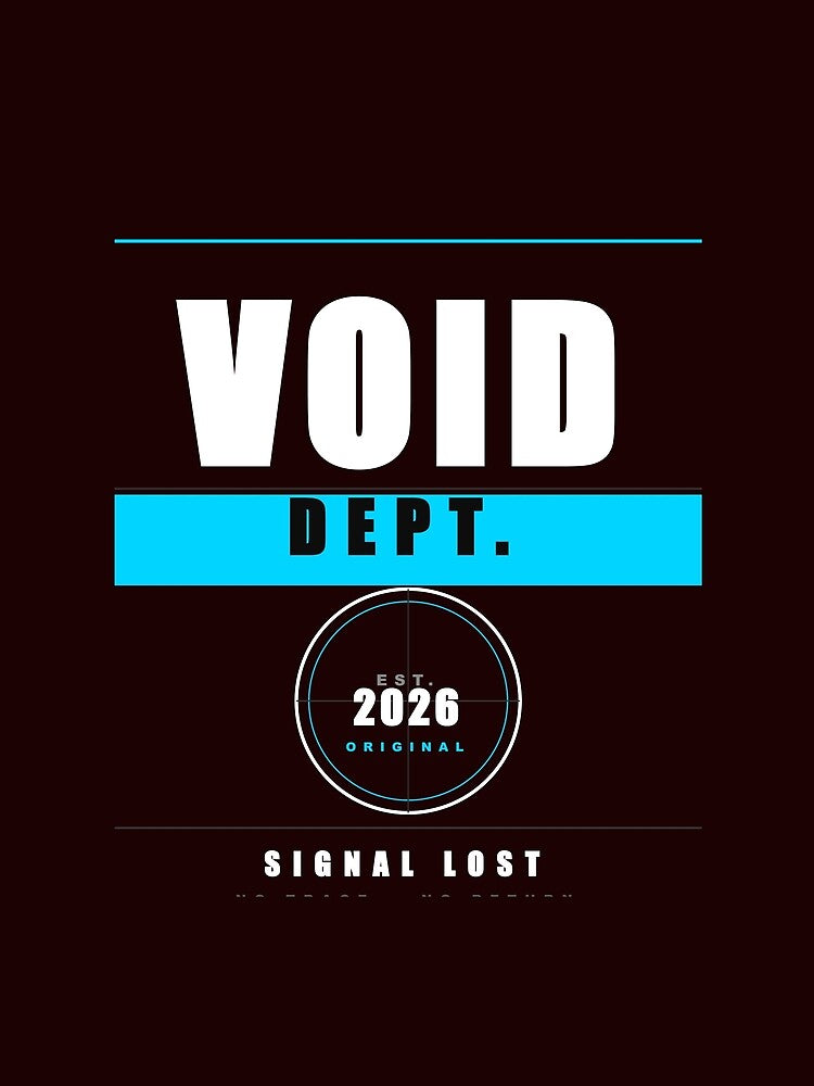 Void Dept Streetwear Graphic Ice Cyan Industrial Fake Brand by Mega-Shopping