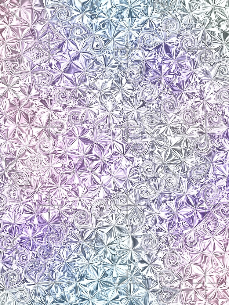 Moonlit Swirl - Frosted Metallic Abstract Pattern by MysticMagpie