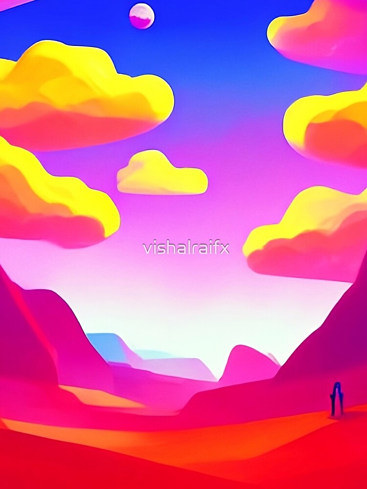 Colorful surreal landscapes scenery with vibrant colors 69 by vishalraifx