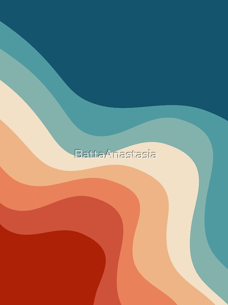 Retro style waves by BattaAnastasia