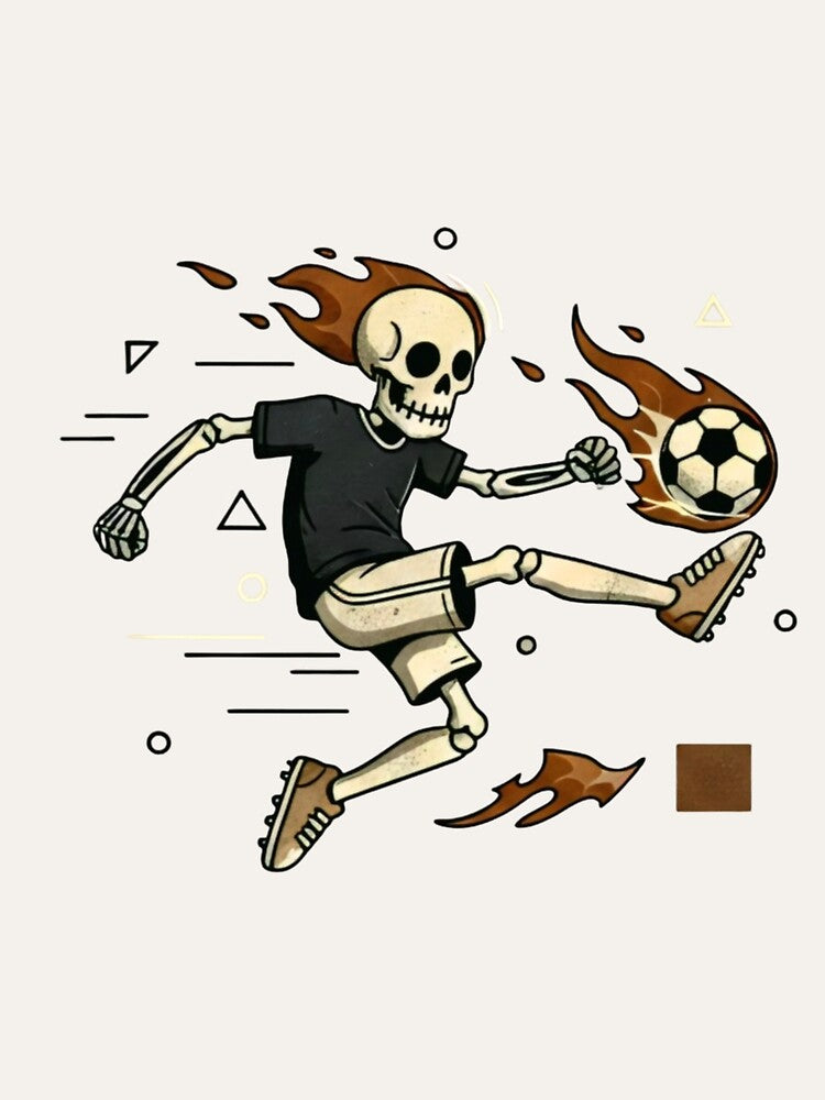 FOOTBALL | Minimalist Skeleton Streetwear Art by DEADLINE.