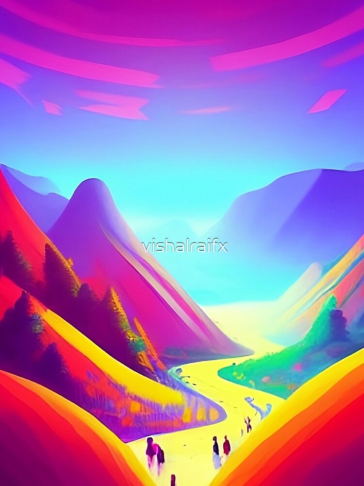Colorful surreal landscapes scenery with vibrant colors 34 by vishalraifx