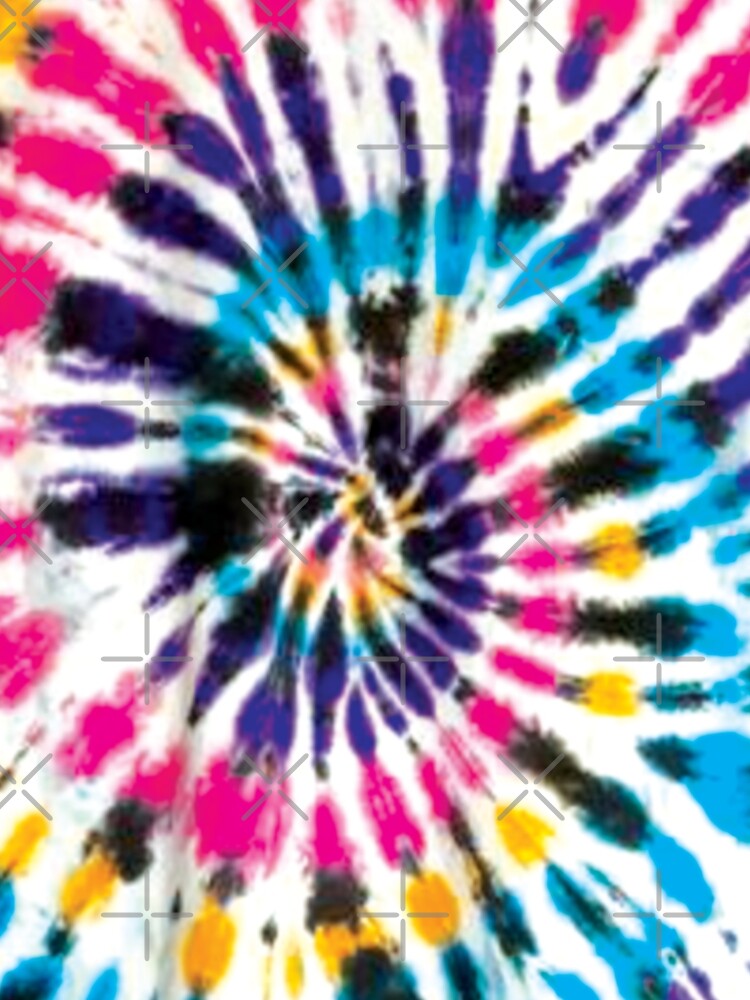 Black, White, Purple, Yellow, Pink, Cyan Spiral - Tie Dye by StarsForgers