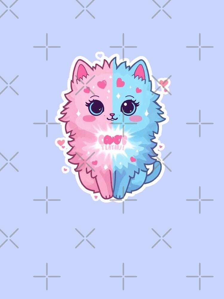 Cotton Candy Cat Kawaii Sticker by Stylestickers55