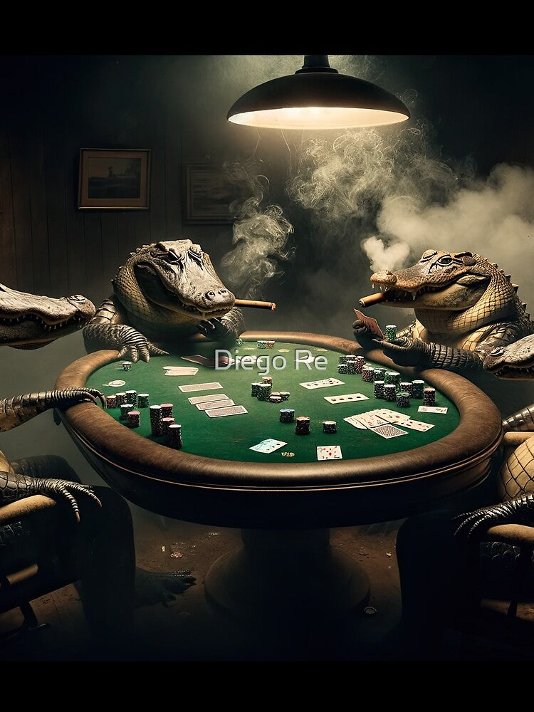 Alligators Playing Poker by Diego Re