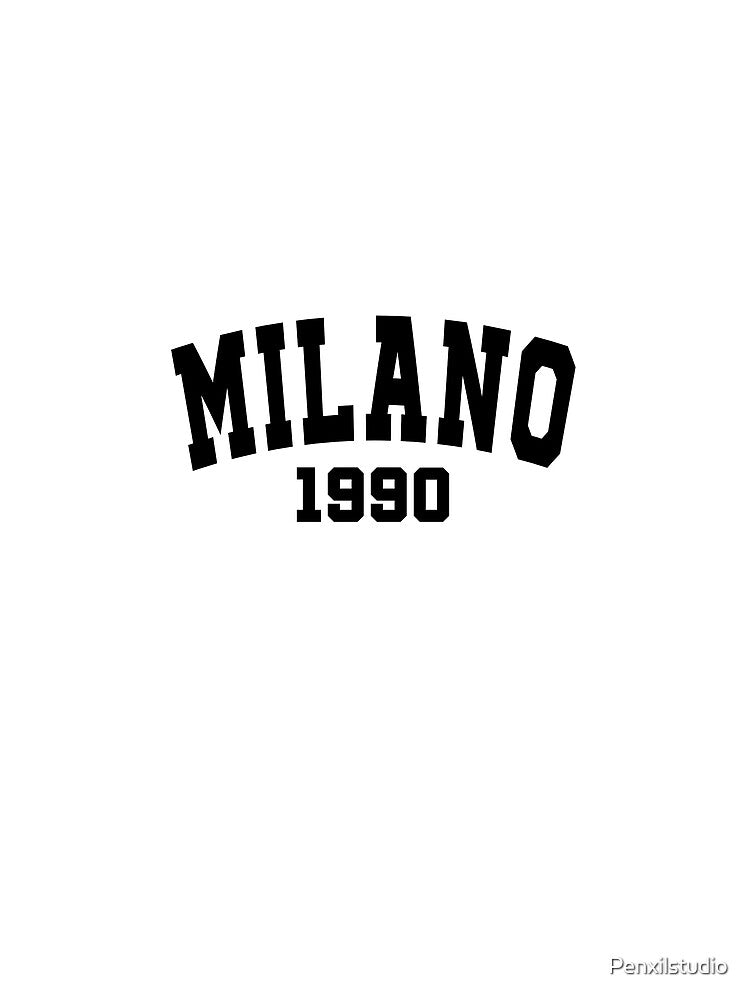 Milano 1990 Sweatshirt Text Black by Penxilstudio