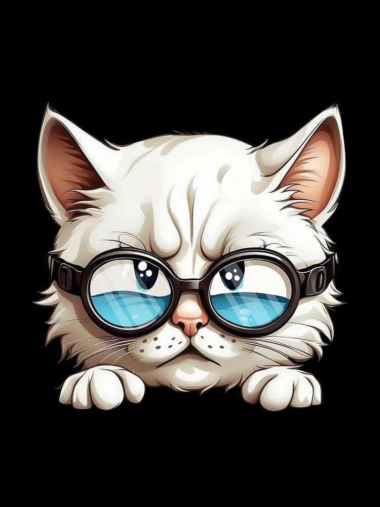 Cat Wearing Oversized Goggles by TurtleDojo