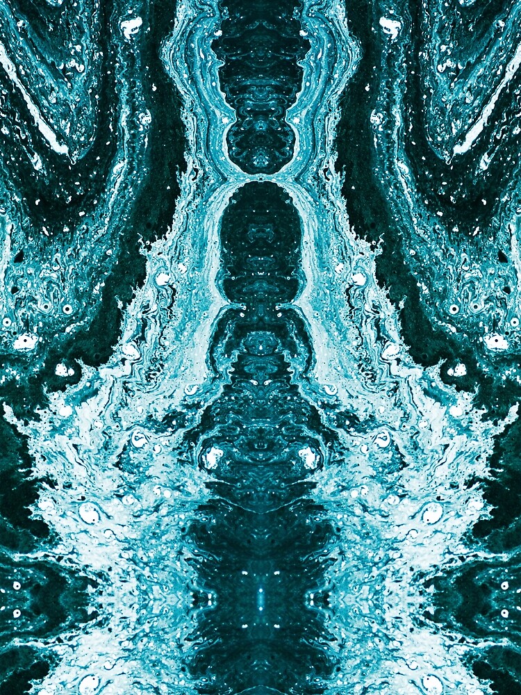 Symmetry in black turquoise white by Psilographics