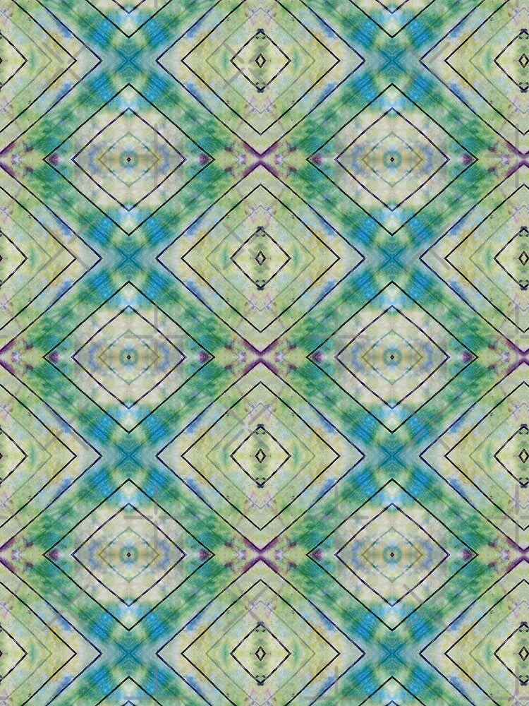 Blue and Green Ocean of Squareness  Tie Dye by ShowMePride