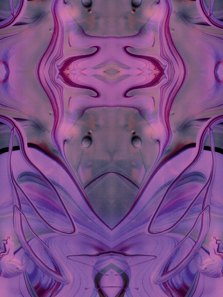 Mad Alien - symmetry in purple green by Psilographics