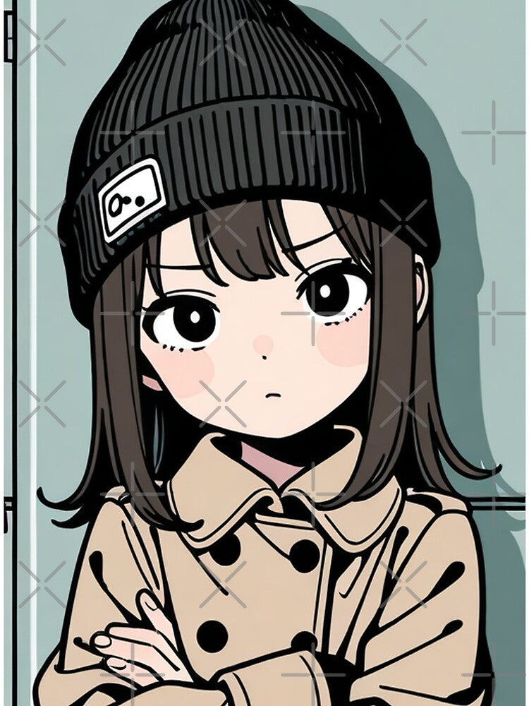 Fashion - Man in Beige Trench Coat Beanie Streetwear Anime Variant 3 by AnimeShin