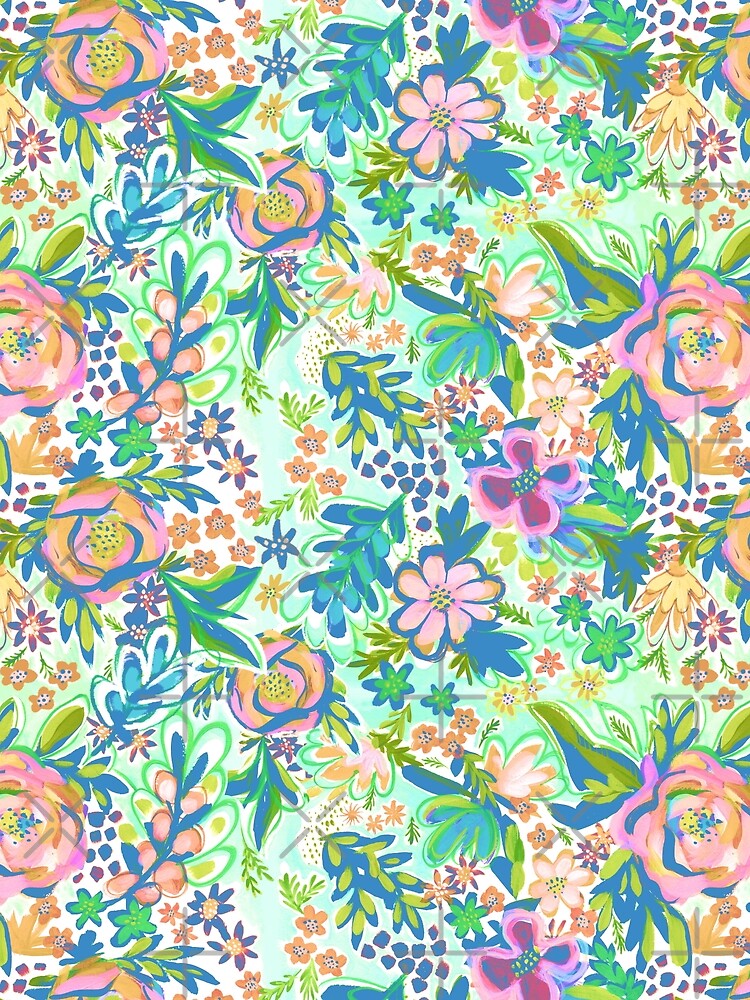 Floral explosion pattern in cotton candy colors by Crimson-thyme