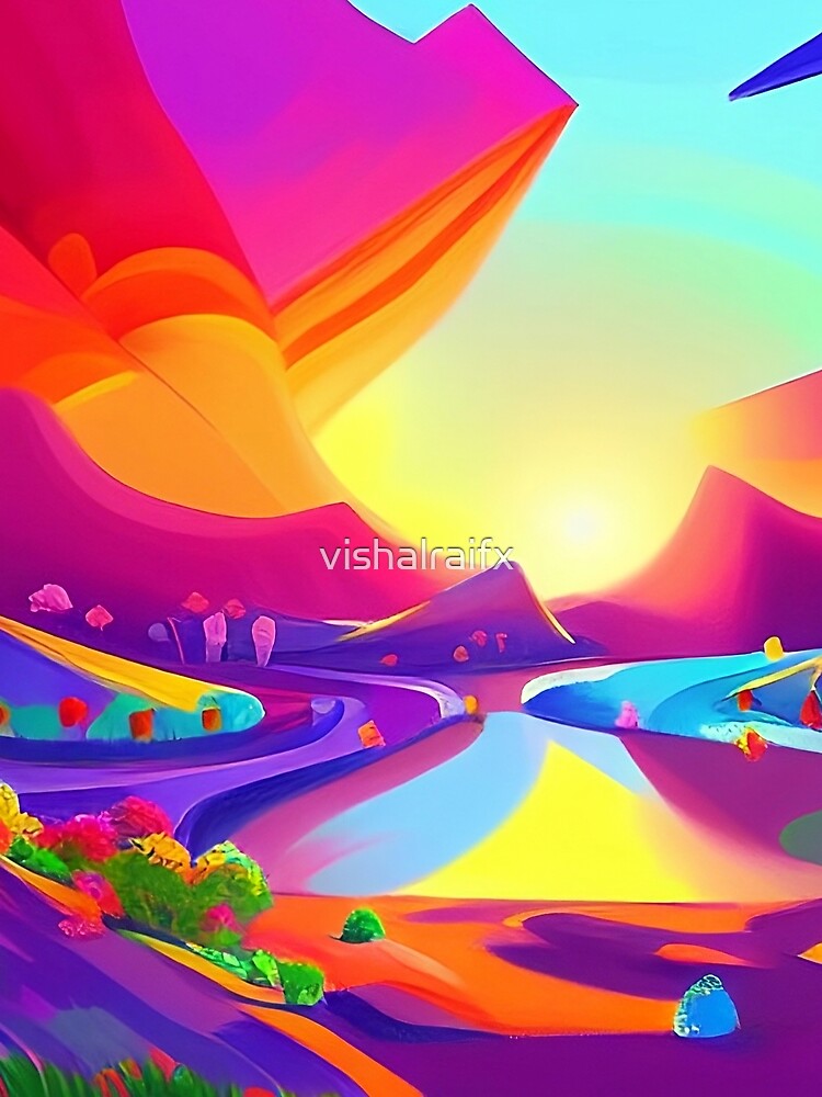 Colorful surreal landscapes scenery with vibrant colors 50 by vishalraifx