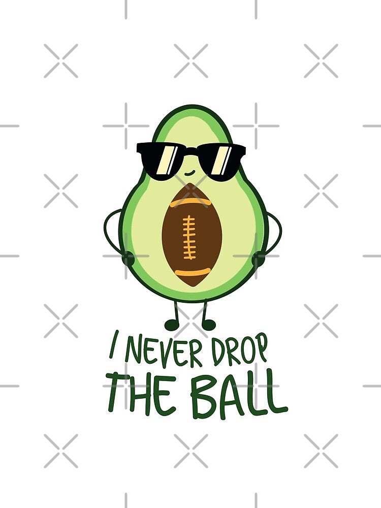 Funny Kawaii Avocado Football Pun by champagnemoment