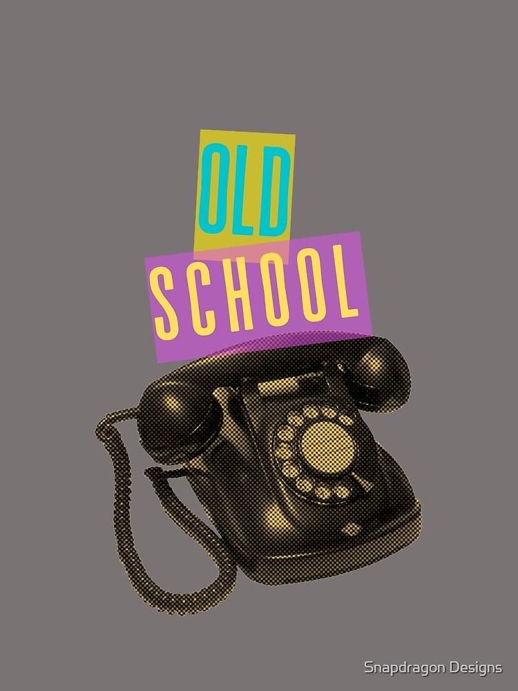 Vintage Old School Telephone by Snapdragon Designs