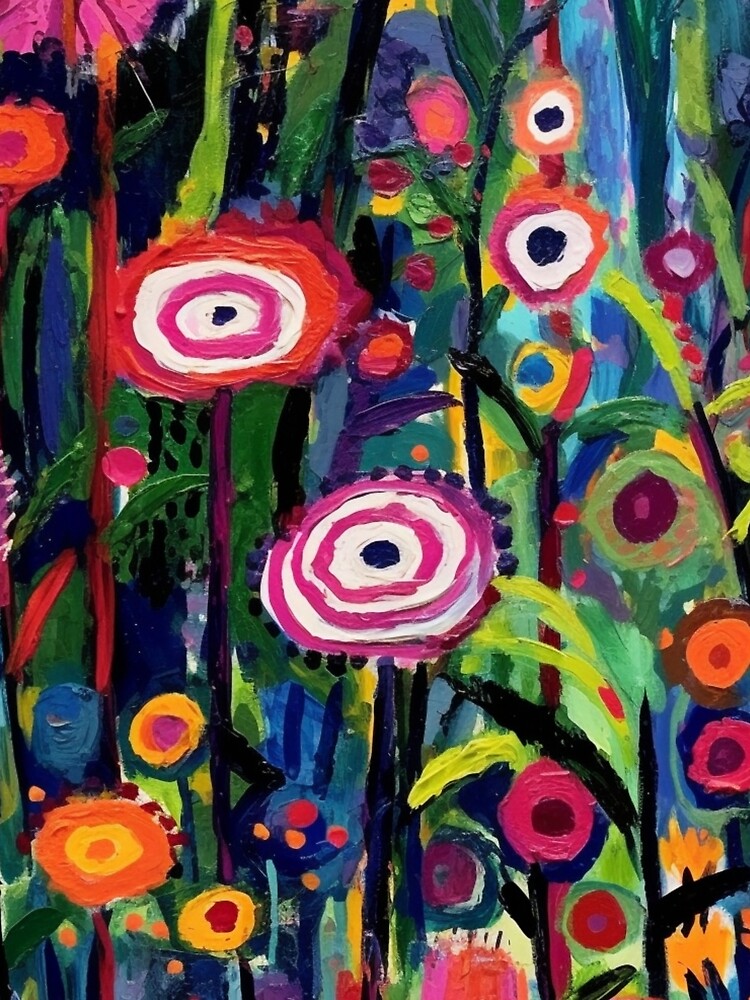 Colorful abstract flower pettern Color Nature Color decorative element Flowers Impressionism pop art by PinkPinkArts