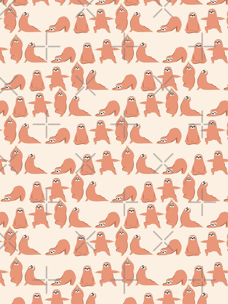 Sloth yoga pose minimal by Huebucket