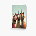 Three Silly Horses with Party Hats by OddCorro