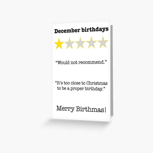 Funny reviews for a December birthday by suzcreate
