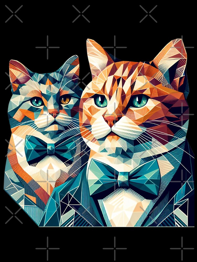 Cute geometric colorful cats 10 by slamnoah