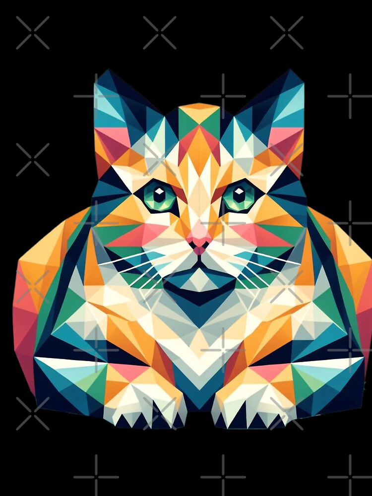 Cute geometric colorful cats 28 by slamnoah