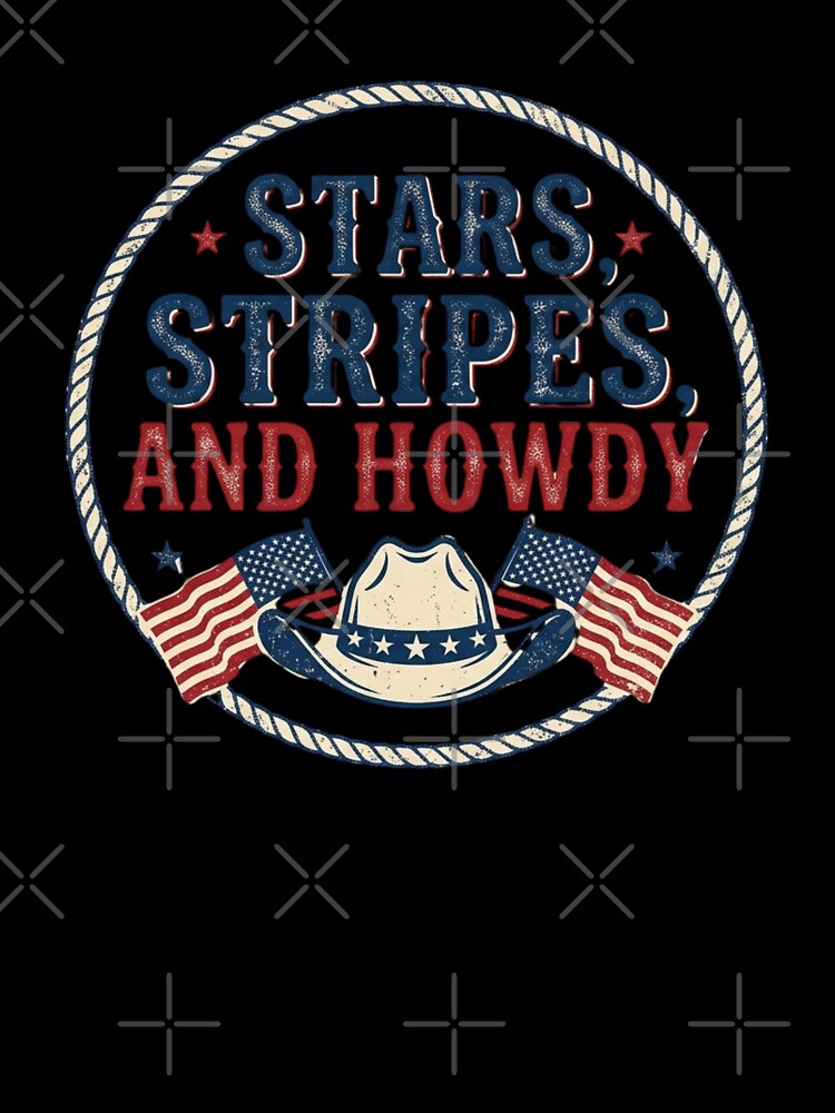 Stars Stripes Howdy | Patriotic Western Shirt | 4th of July Cowgirl by KelliesGrafix