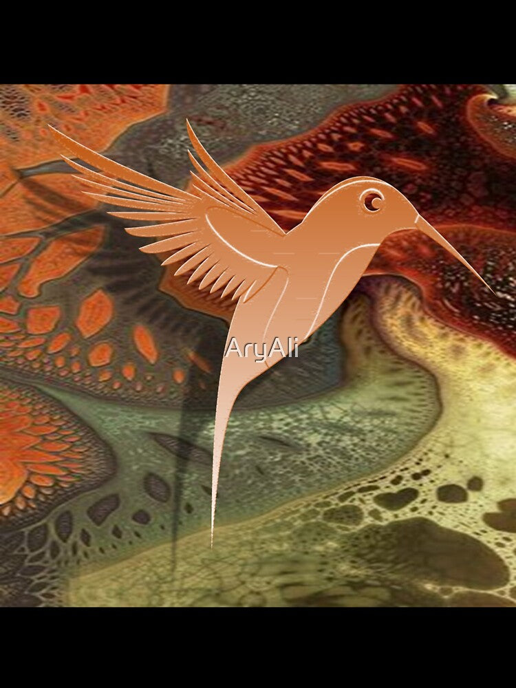 Hummingbird on marble by AryAli