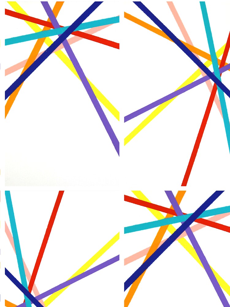 Colorful Abstract Lines Pattern by Kitslam Art