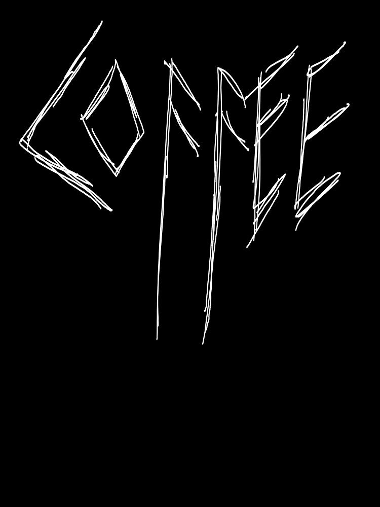 Dark and Gritty Coffee Text Design (white) by Michael Stewart