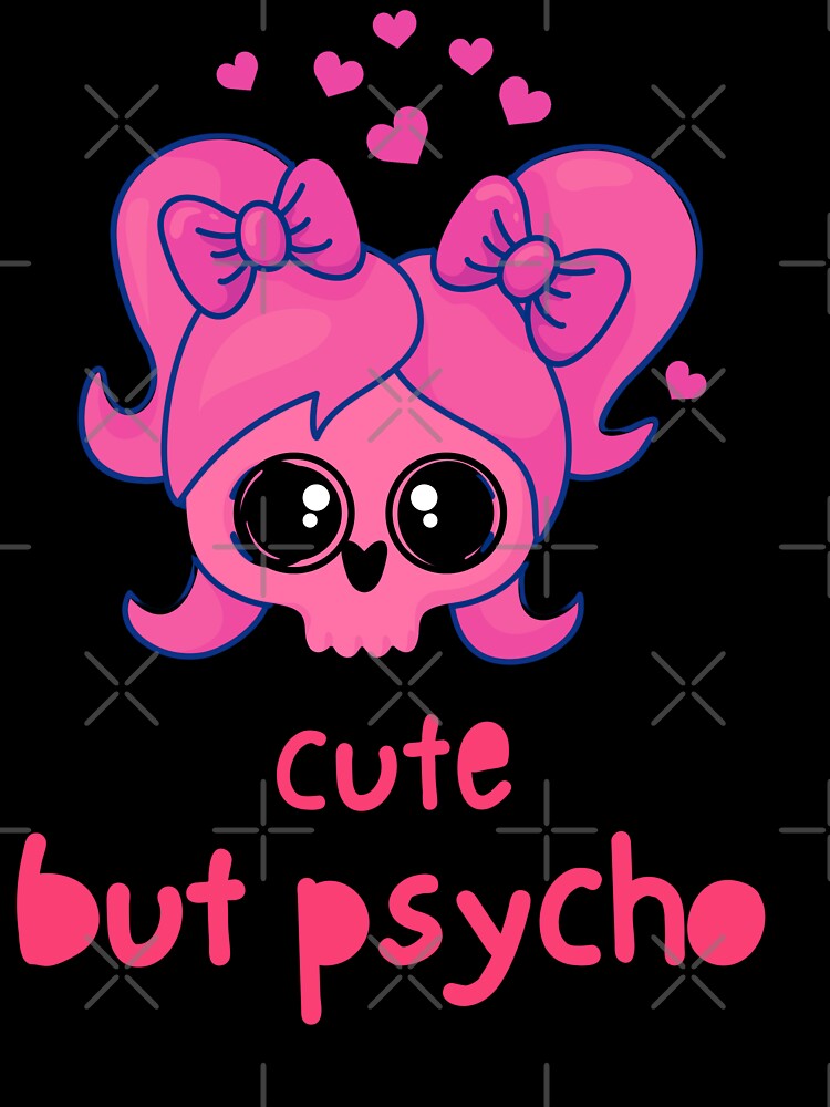 cute but psycho cute goth skull by SKULLARTISTRY