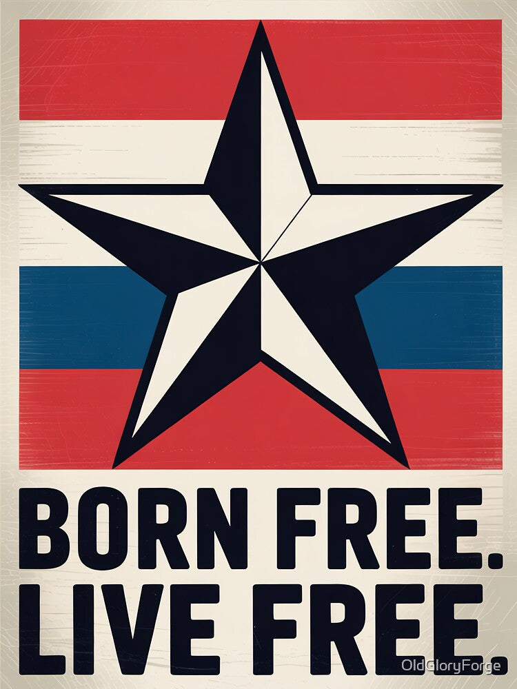 Bold Patriotic Star Stripe Emblem by OldGloryForge