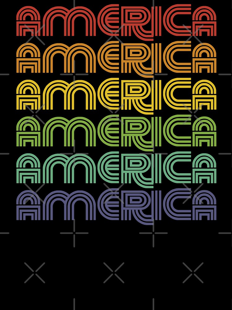 Retro Patriotic America 1970s, 70s, 1970 by TocaLuna