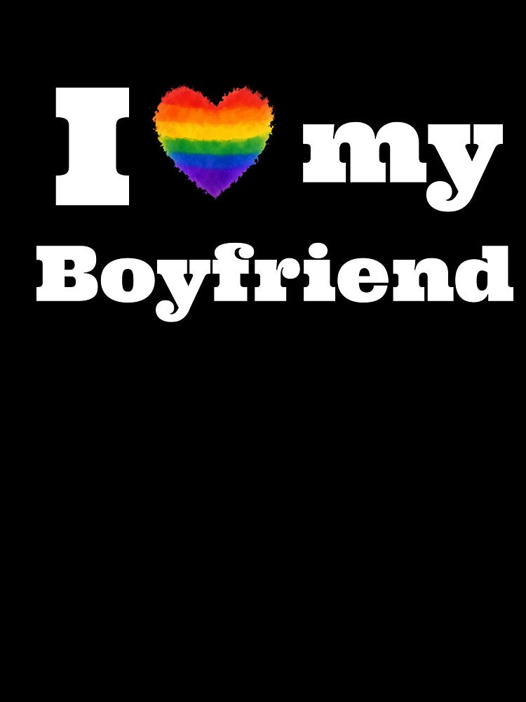 I Love My Boyfriend - Rainbow Pride Heart by PaTkA art