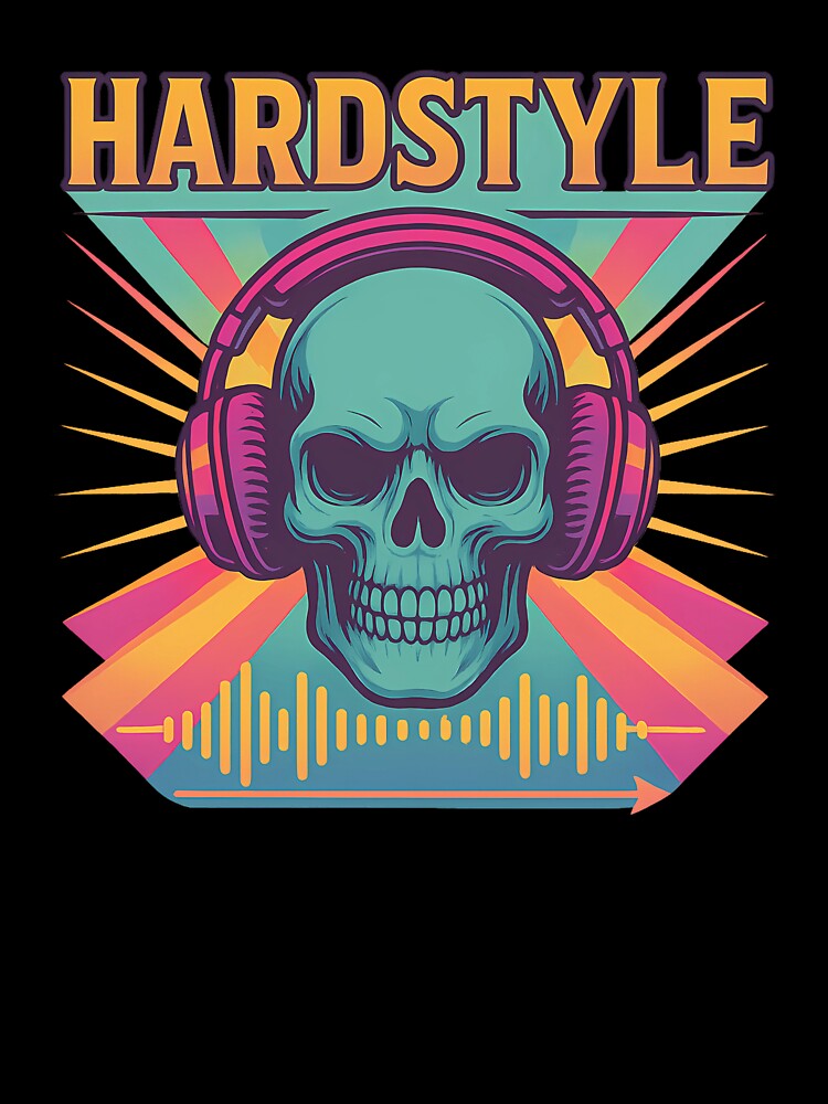 Hardstyle skull with headphones by DasSelbstgemachte