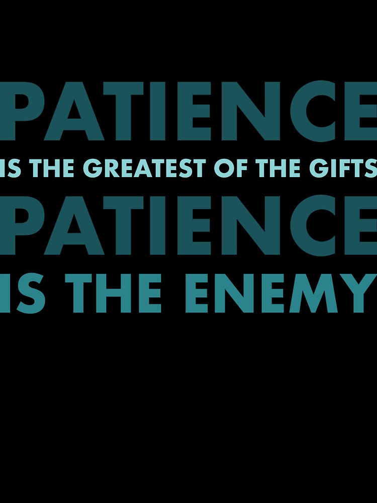 "The Paradox of Patience" – Introspective Typography Quote Art by bambooks.tabooks
