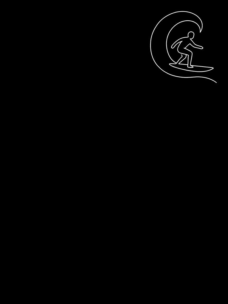 Minimalist Surfer – One Line Art Surfing Design by Flowing States Design Studio