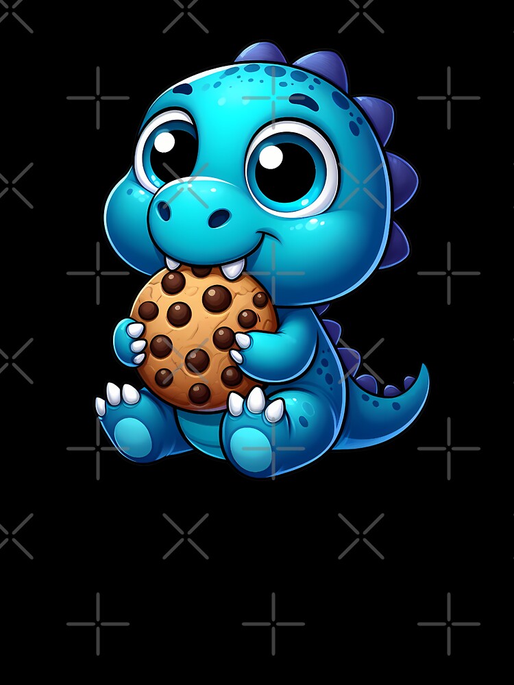 blauer Dino mit Schokokeks by Toms Tee